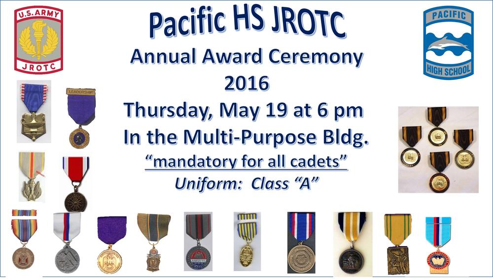 Pacific HS JROTC Annual Award Ceremony 2016